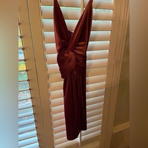 Blue Blush Pink/Mauve Velvet Mini Dress